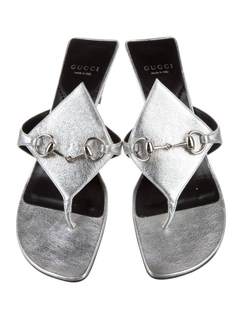 Gucci Horsebit Accent Leather Slides