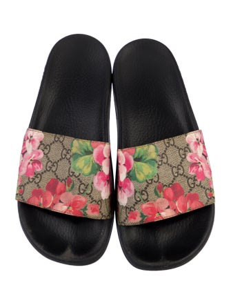 Gucci Canvas Printed Slides