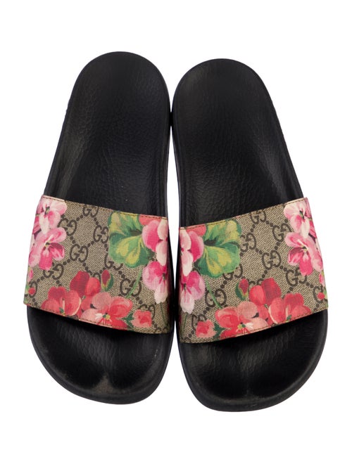 Gucci Canvas Printed Slides