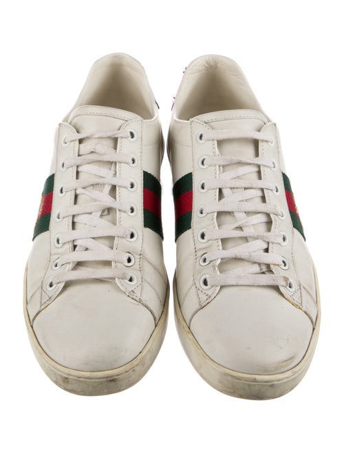 Gucci Web Accent Leather Sneakers