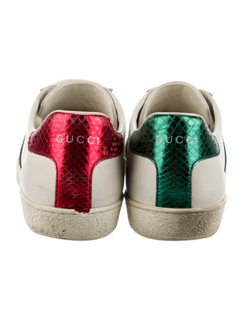 Gucci Web Accent Leather Sneakers