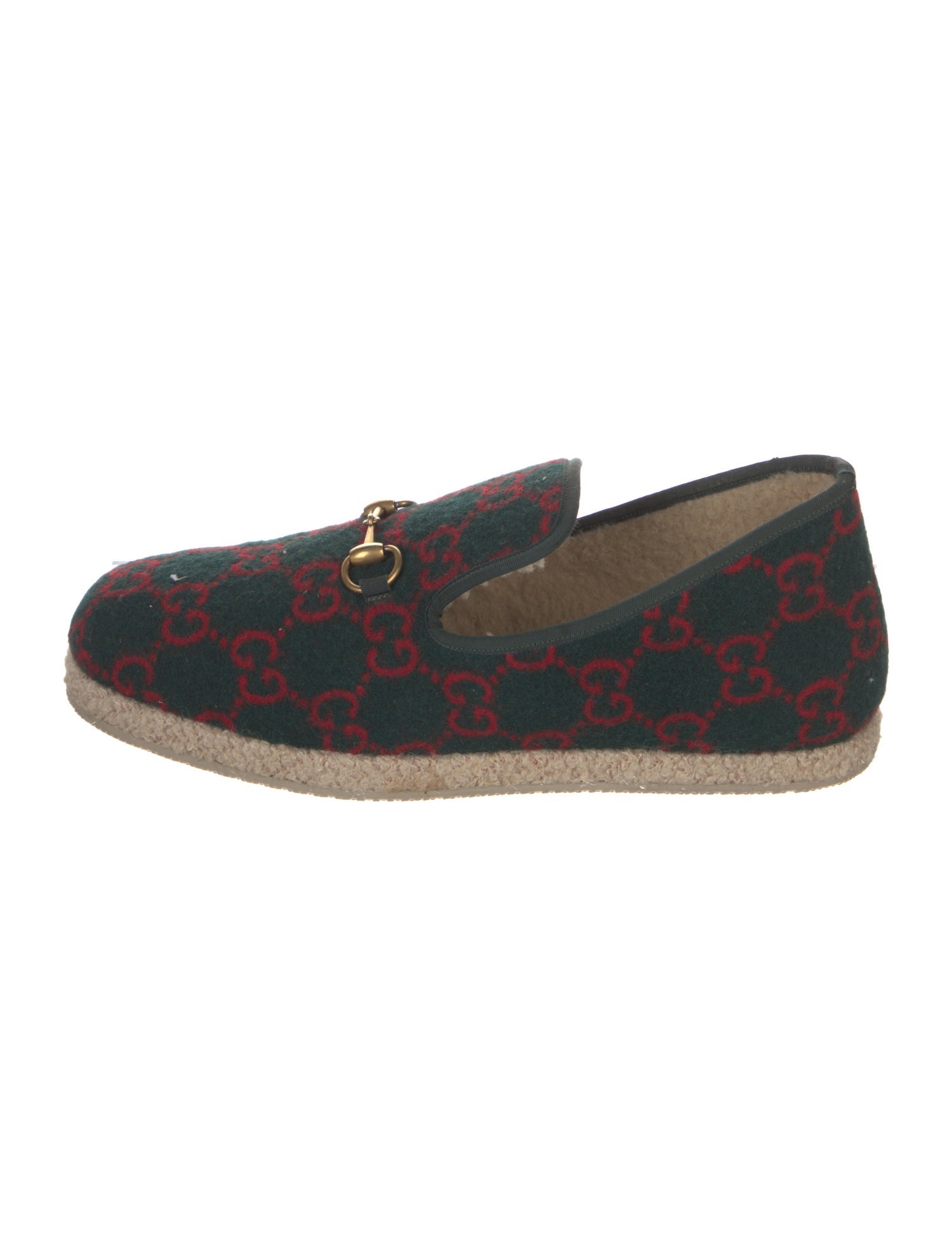 Gucci Horsebit Accent Wool Loafers