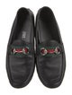 Gucci Web Accent Leather Loafers