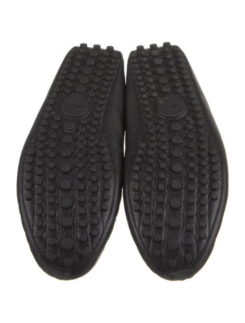 Gucci Web Accent Leather Loafers