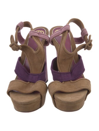 Gucci Suede Slingback Sandals