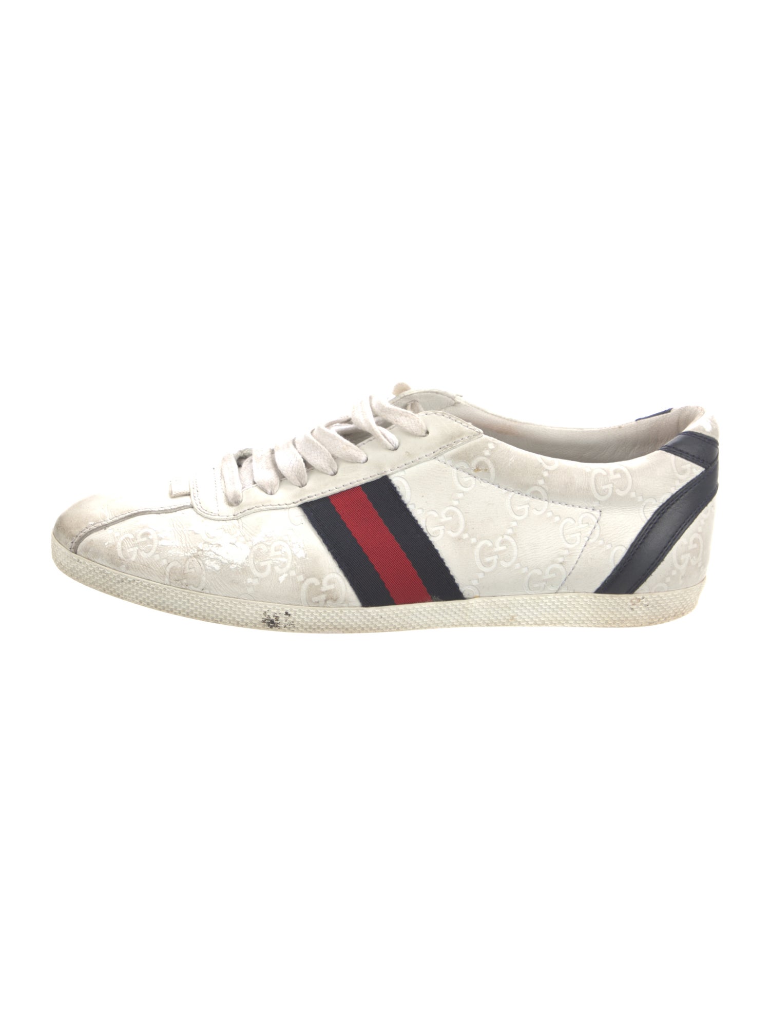 Gucci Sylvie Web Accent Leather Sneakers