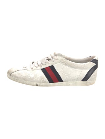Gucci Sylvie Web Accent Leather Sneakers