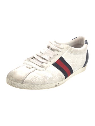 Gucci Sylvie Web Accent Leather Sneakers