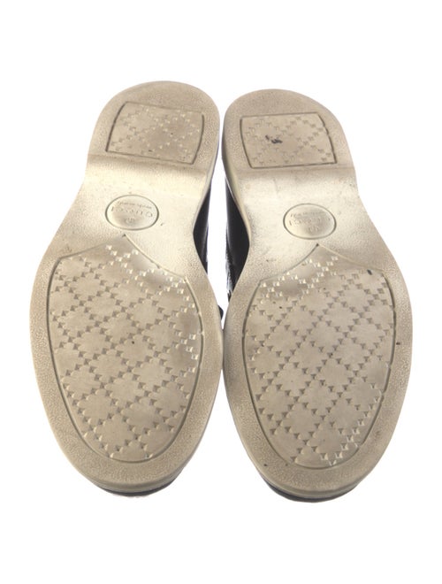 Gucci Web Accent Leather Boat Shoes