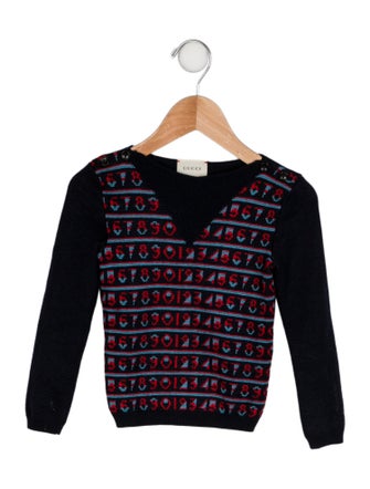 Gucci Toddler Wool Button-Shoulder Sweater
