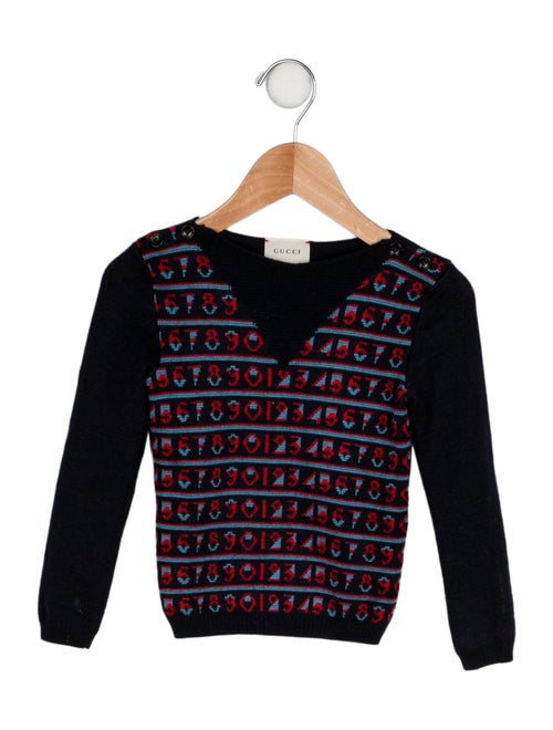 Gucci Toddler Wool Button-Shoulder Sweater