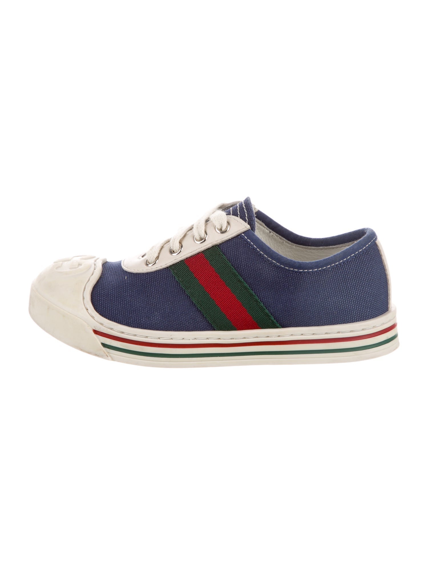 Gucci Toddler Boys' Web-Trim Canvas Sneakers
