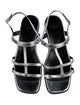 Gucci Horsebit Accent Leather T-Strap Sandals