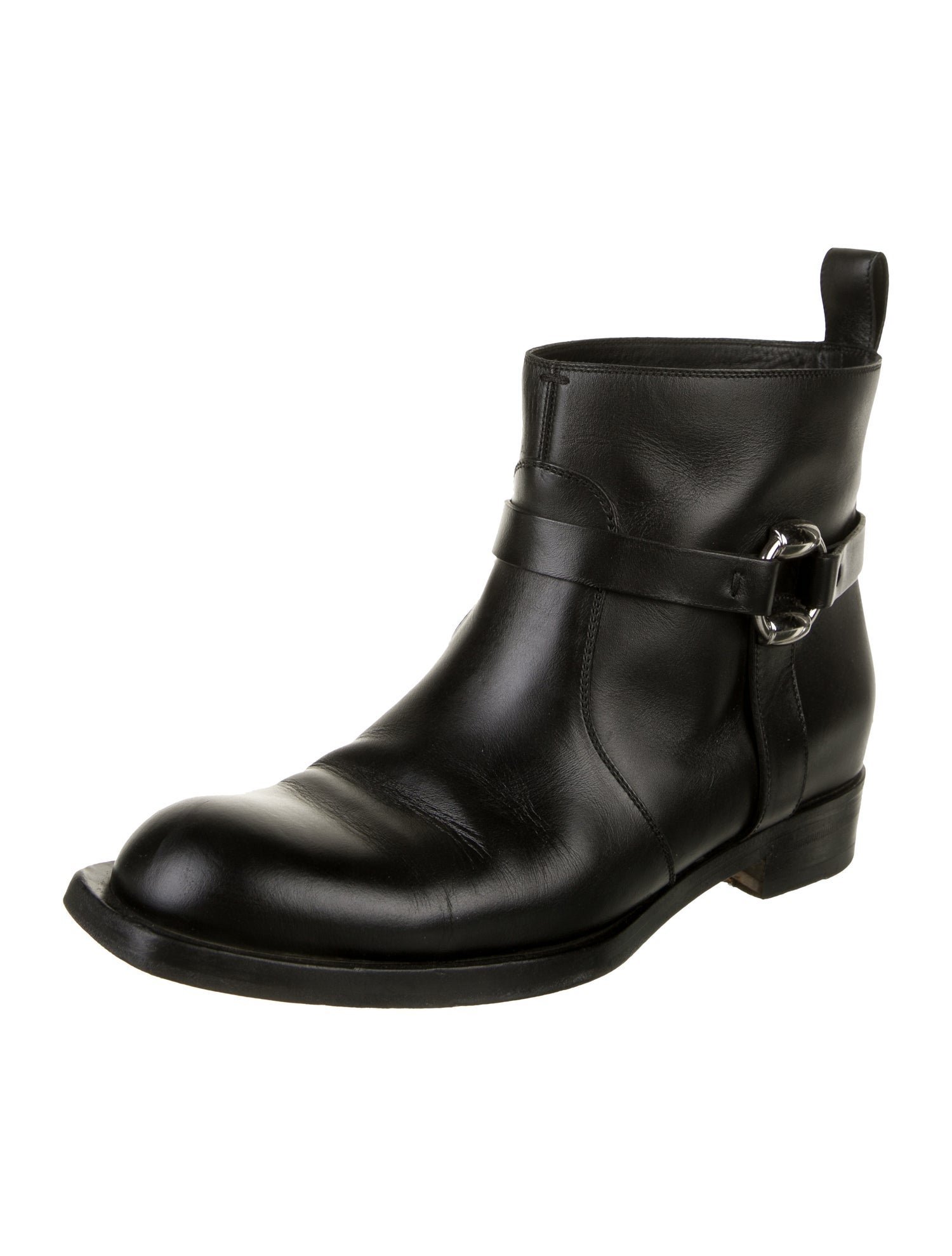 Gucci Leather Moto Boots