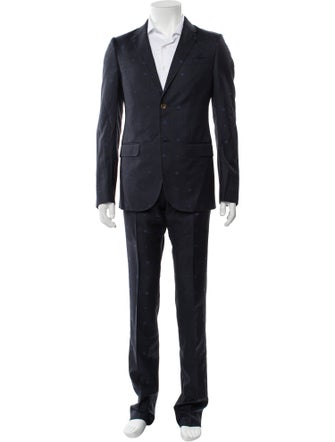 Gucci Bee Accent Wool Two-Piece Suit