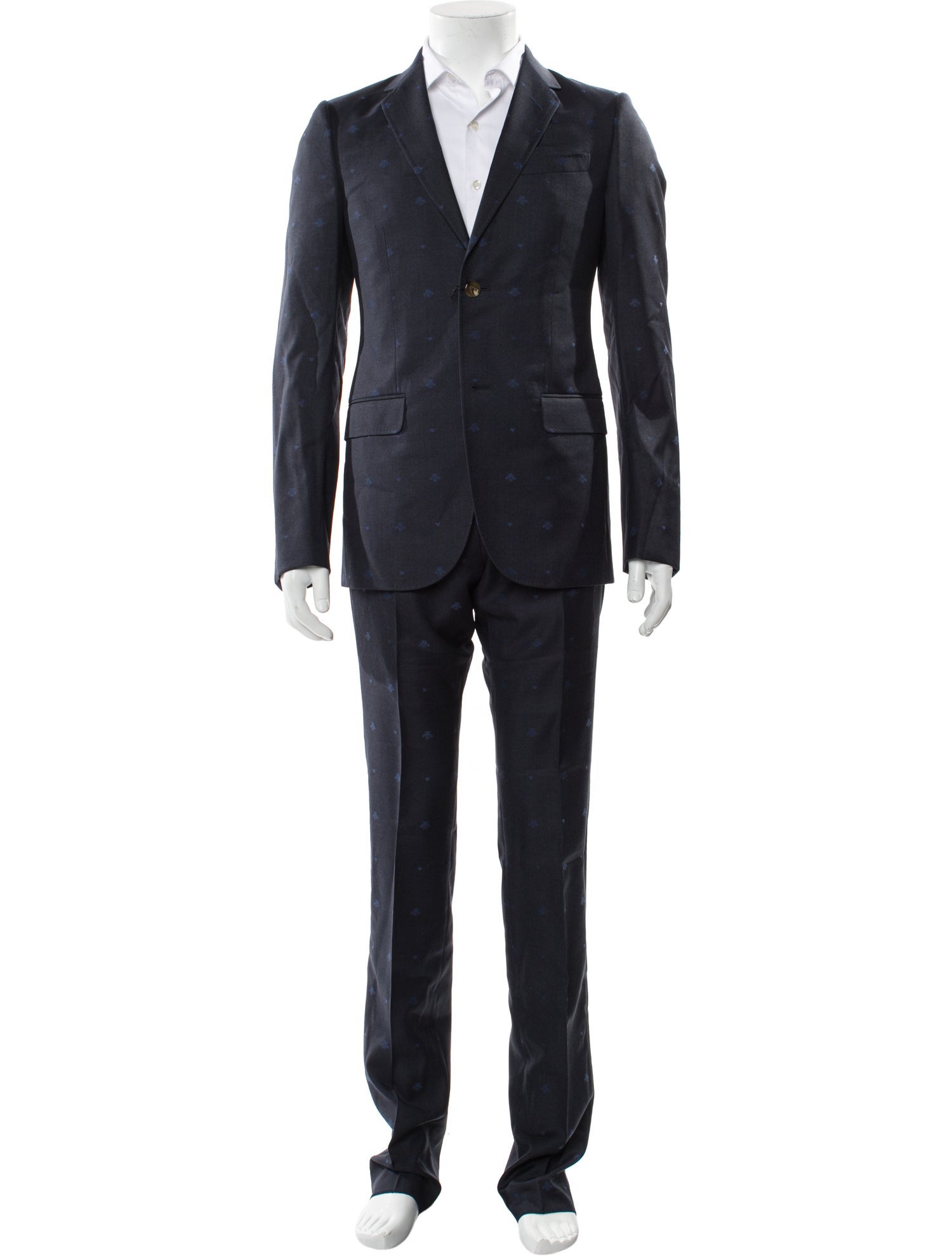 Gucci Bee Accent Wool Two-Piece Suit