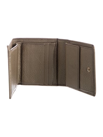 Gucci Interlocking G Logo Leather Compact Wallet