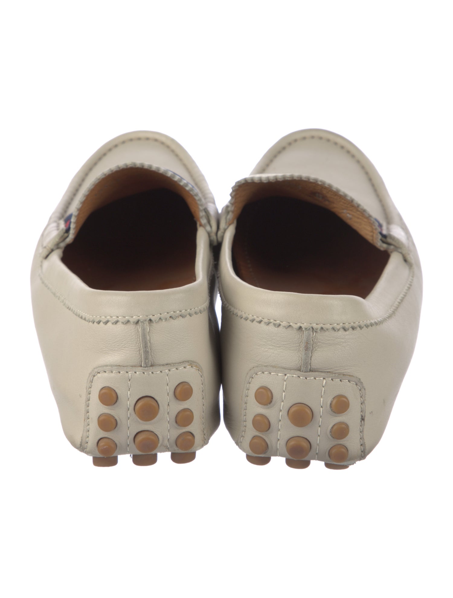 Gucci Web Accent Leather Drivers