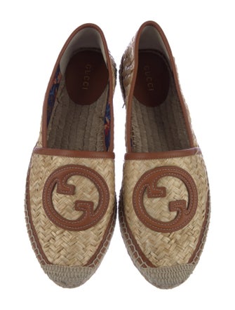 Gucci Interlocking G Logo Raffia Espadrilles