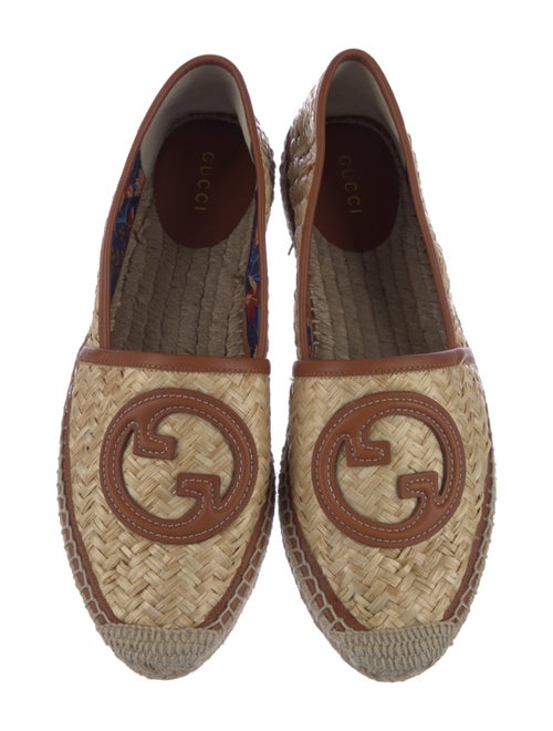 Gucci Interlocking G Logo Raffia Espadrilles