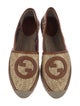Gucci Interlocking G Logo Raffia Espadrilles
