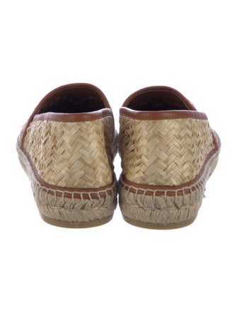 Gucci Interlocking G Logo Raffia Espadrilles