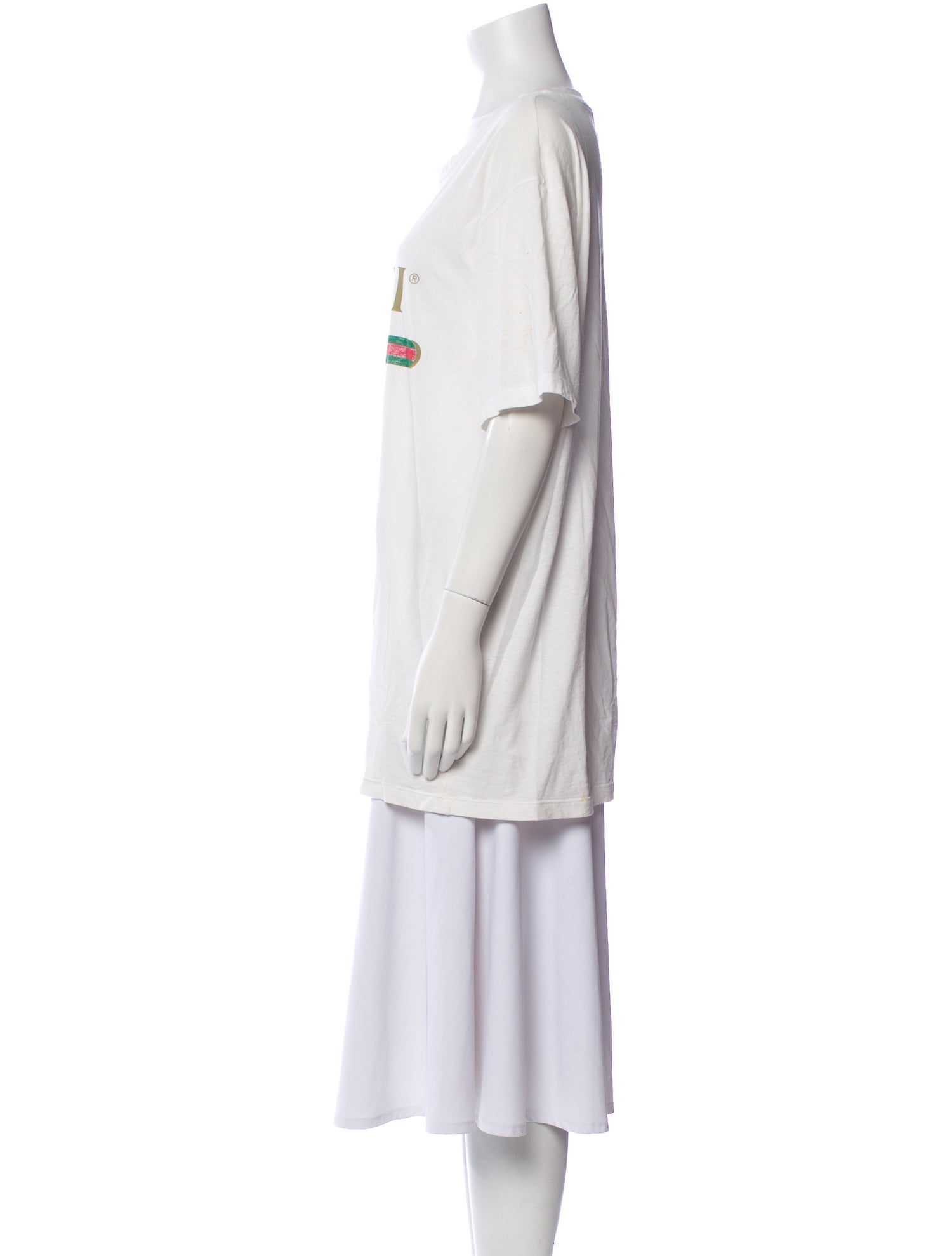 Gucci Web Accent Scoop Neck T-Shirt