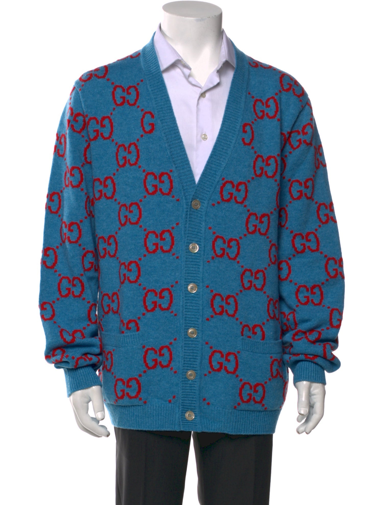 Gucci GG Logo Wool Cardigan