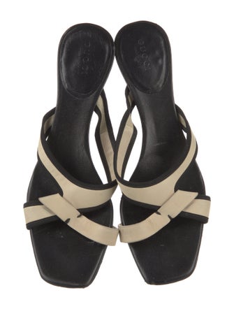 Gucci Interlocking G Logo Leather Slides