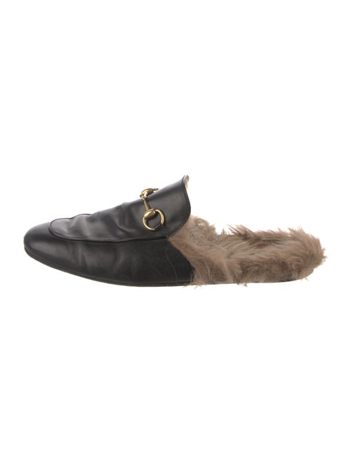 Gucci Horsebit Accent Leather Slippers