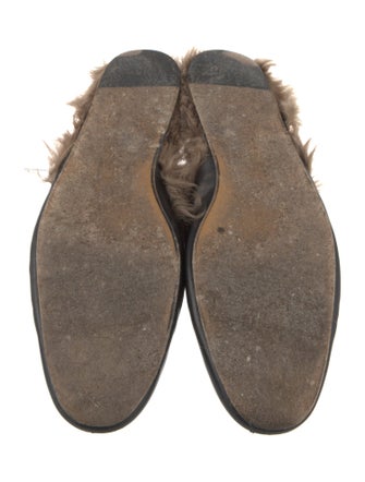 Gucci Horsebit Accent Leather Slippers