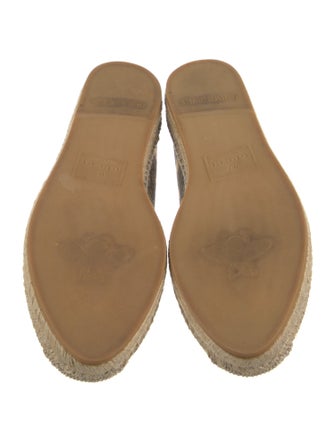 Gucci GG Supreme Leather Trim Embellishment Espadrilles