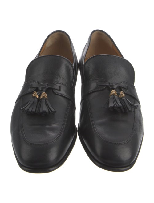 Gucci Mandala Leather Dress Loafers