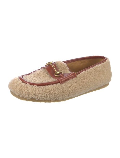 Gucci Horsebit Accent Shearling Loafers