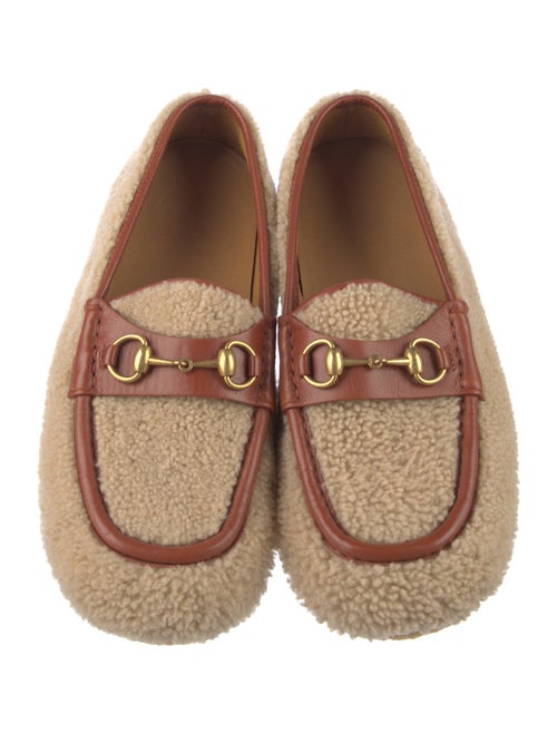 Gucci Horsebit Accent Shearling Loafers