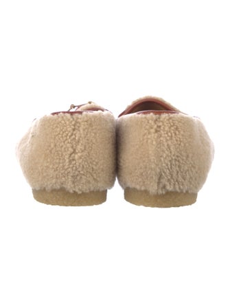 Gucci Horsebit Accent Shearling Loafers