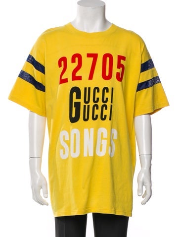 Gucci T-Shirts Graphic Print Crew Neck T-Shirt L