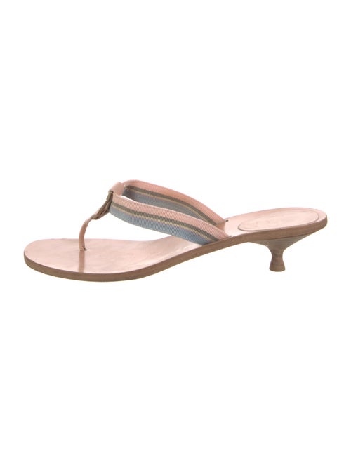 Gucci Interlocking G Logo Leather Trim Embellishment Slides