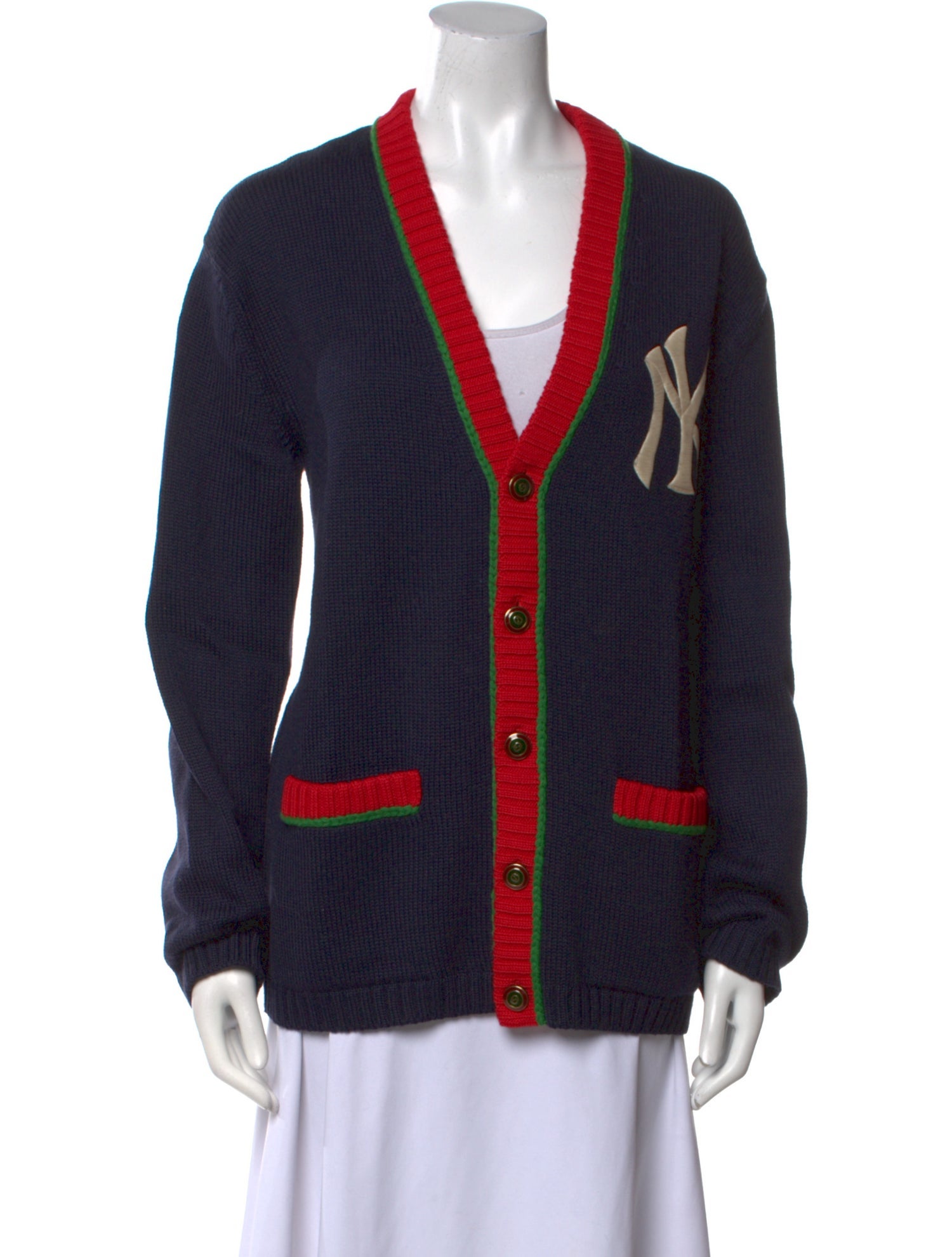 Gucci x MLB Wool V-Neck Sweater