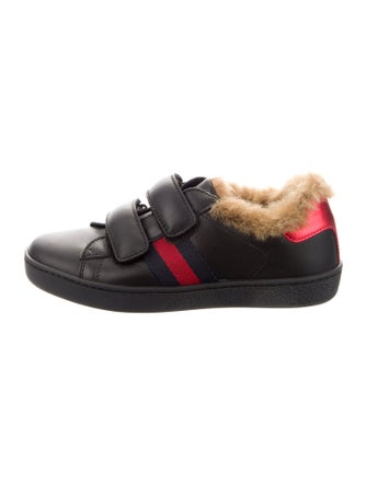 Gucci Ace Faux-Fur Trimmed Sneakers