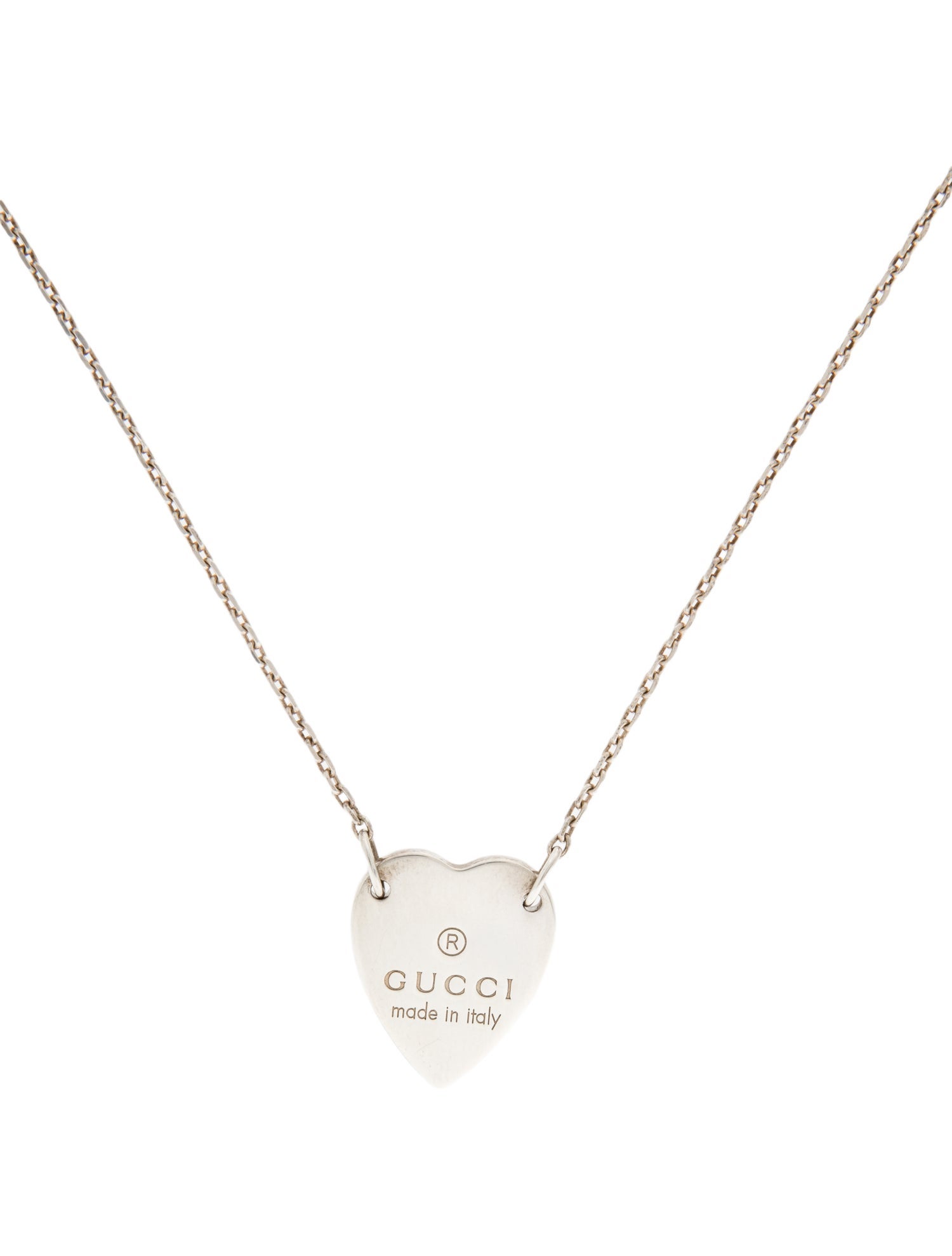 Gucci Trademark Heart Pendant Necklace