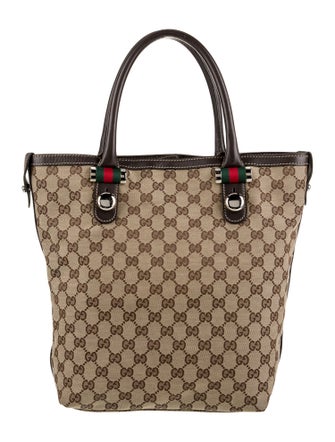 Gucci GG Canvas Web Match Ball Tote
