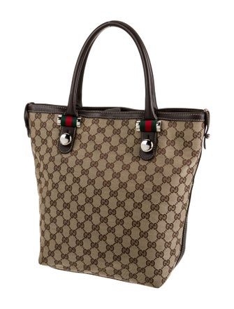 Gucci GG Canvas Web Match Ball Tote
