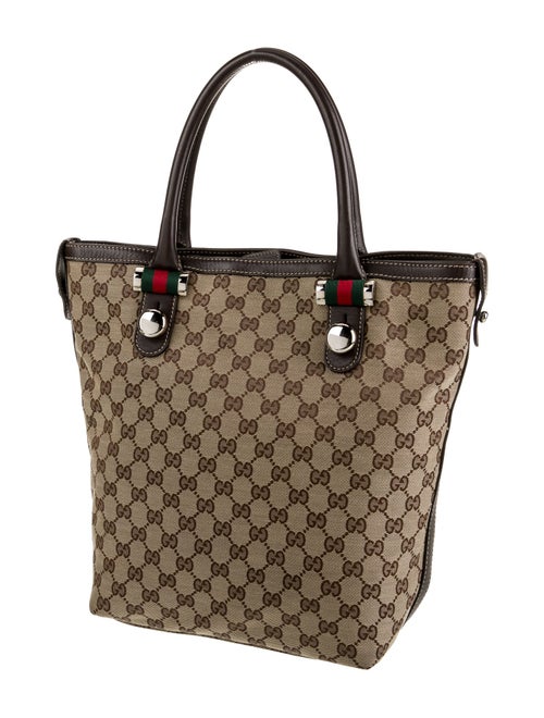 Gucci GG Canvas Web Match Ball Tote
