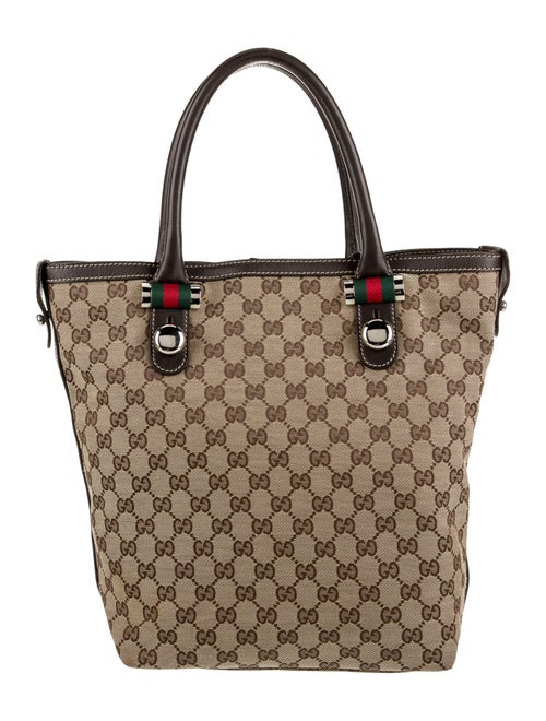Gucci GG Canvas Web Match Ball Tote