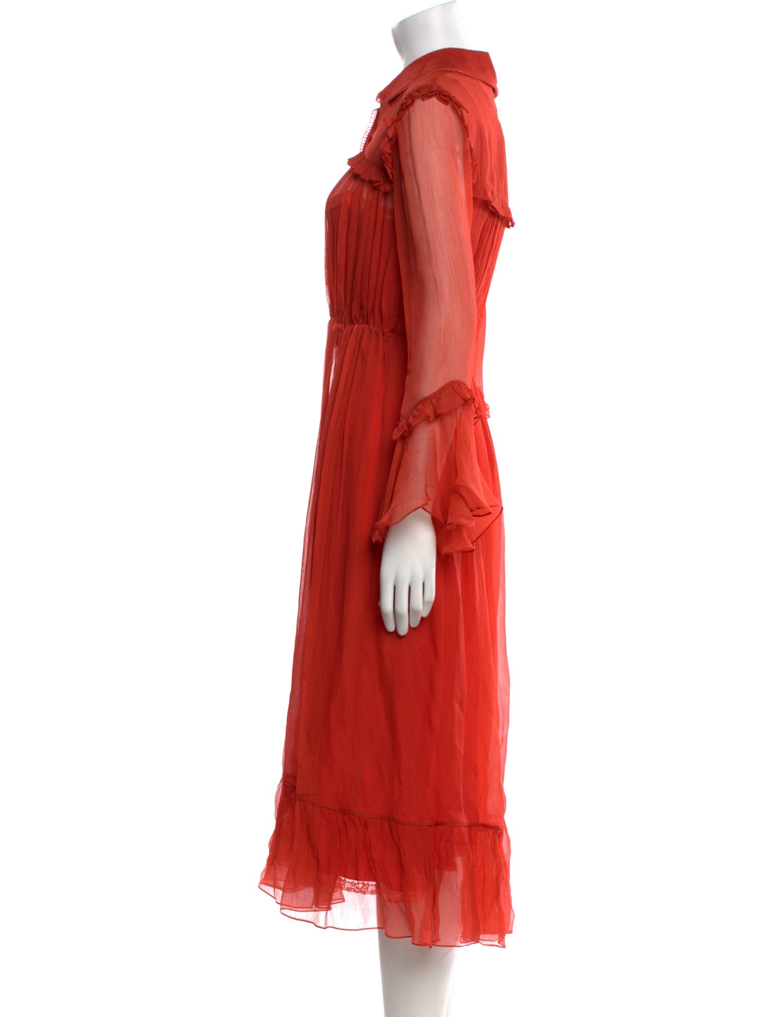 Gucci Chiffon Midi Length Dress w/ Tags