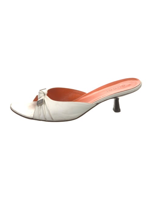 Gucci Leather Bow Accents Slides