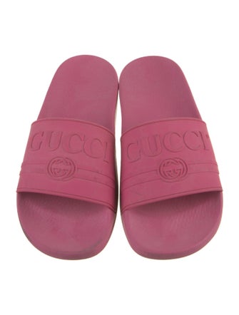 Gucci Interlocking G Logo Rubber Slides