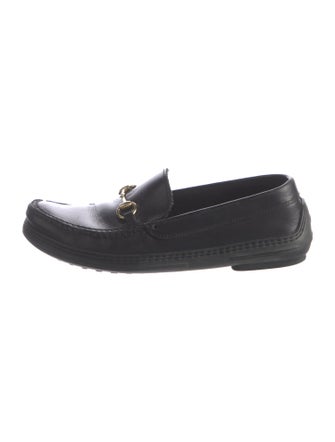 Gucci Horsebit Accent Leather Loafers