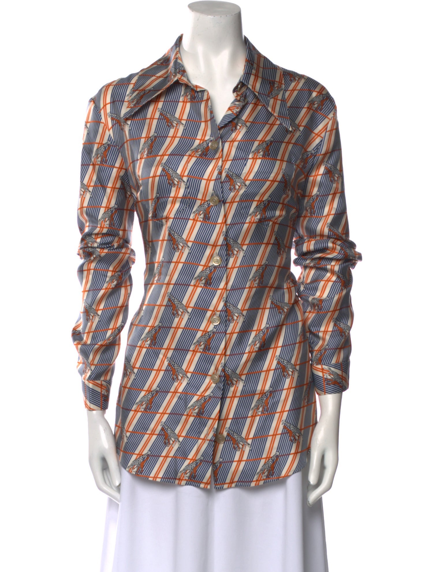 Gucci 2019 Silk Button-Up Top